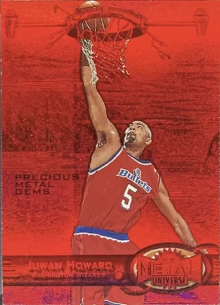 1997-98 Metal Universe - Precious Metal Gems Red #33 PMG - Juwan Howard - Washington Wizards