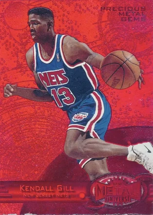 1997-98 Metal Universe - Precious Metal Gems Red #40 PMG - Kendall Gill - Charlotte Hornets