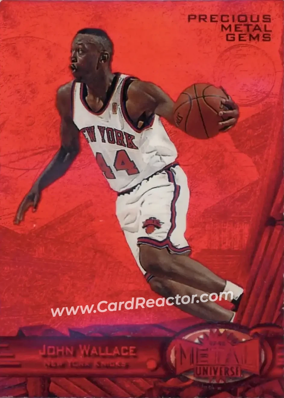 1997-98 Metal Universe - Precious Metal Gems Red #41 PMG - John Wallace - New York Knicks - Front