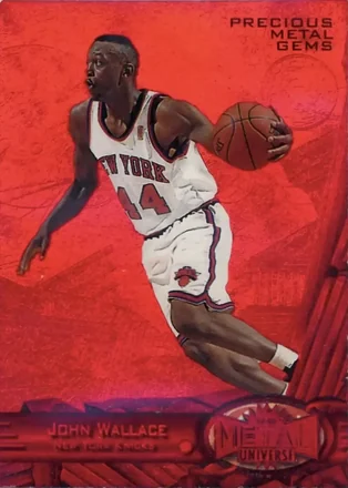 1997-98 Metal Universe - Precious Metal Gems Red #41 PMG - John Wallace - New York Knicks 1997-98 Metal Universe - Precious Metal Gems Red #41 PMG - John Wallace - New York Knicks