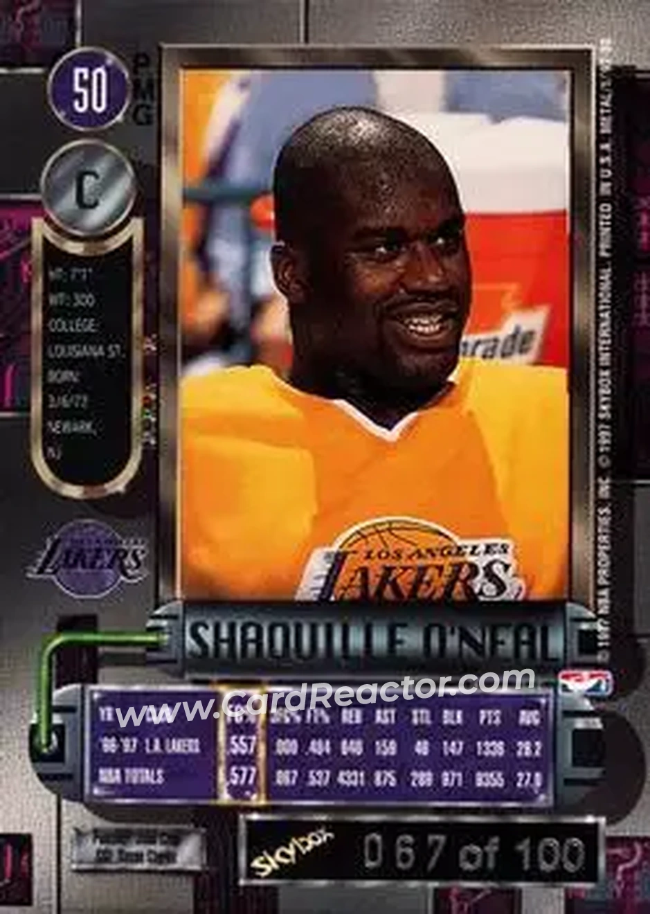 Back of Shaquille O'Neal