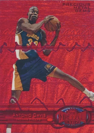 1997-98 Metal Universe - Precious Metal Gems Red #54 PMG - Antonio Davis - Indiana Pacers