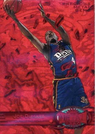 1997-98 Metal Universe - Precious Metal Gems Red #56 PMG - Joe Dumars - Detroit Pistons