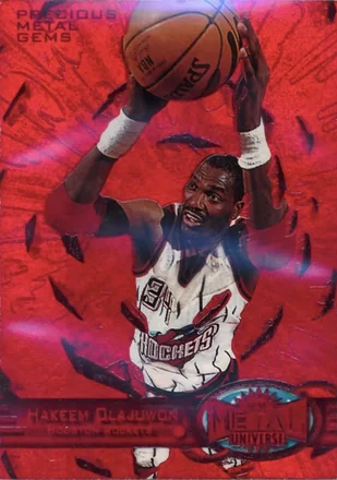 1997-98 Metal Universe - Precious Metal Gems Red #59 PMG - Hakeem Olajuwon - Houston Rockets