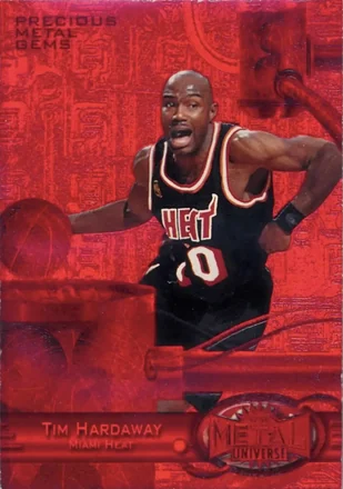 1997-98 Metal Universe - Precious Metal Gems Red #60 PMG - Tim Hardaway - Miami Heat