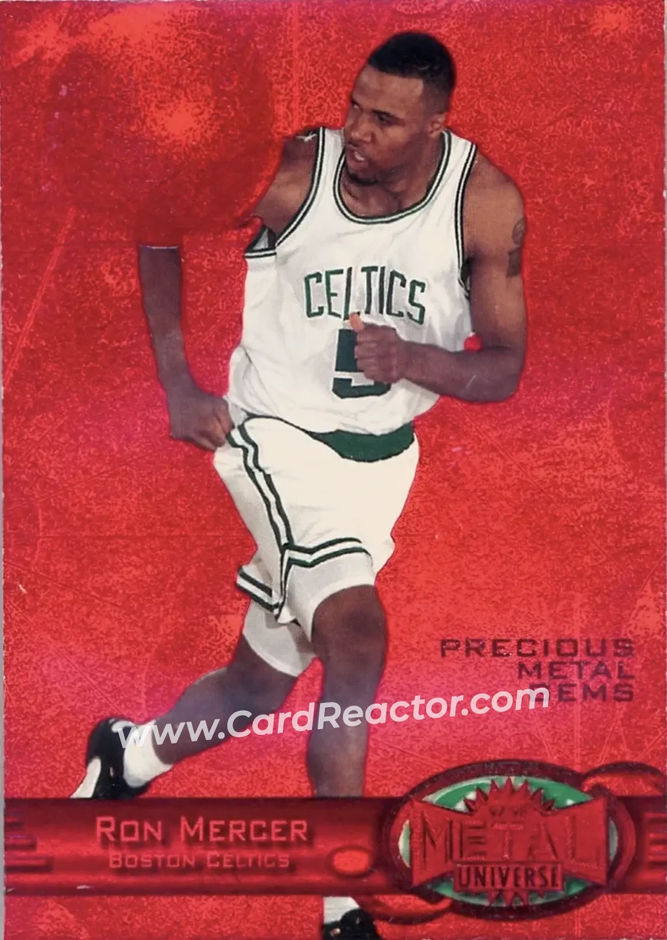 1997-98 Metal Universe - Precious Metal Gems Red #62 PMG - Ron Mercer - Boston Celtics - Front