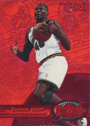 1997-98 Metal Universe - Precious Metal Gems Red #67 PMG - Shawn Kemp - Seattle SuperSonics