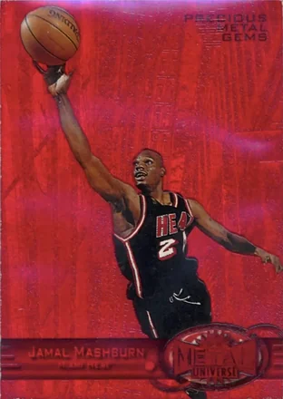 1997-98 Metal Universe - Precious Metal Gems Red #73 PMG - Jamal Mashburn - Miami Heat