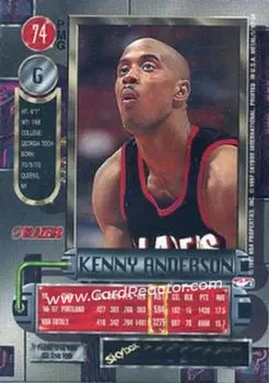 Back of Kenny Anderson