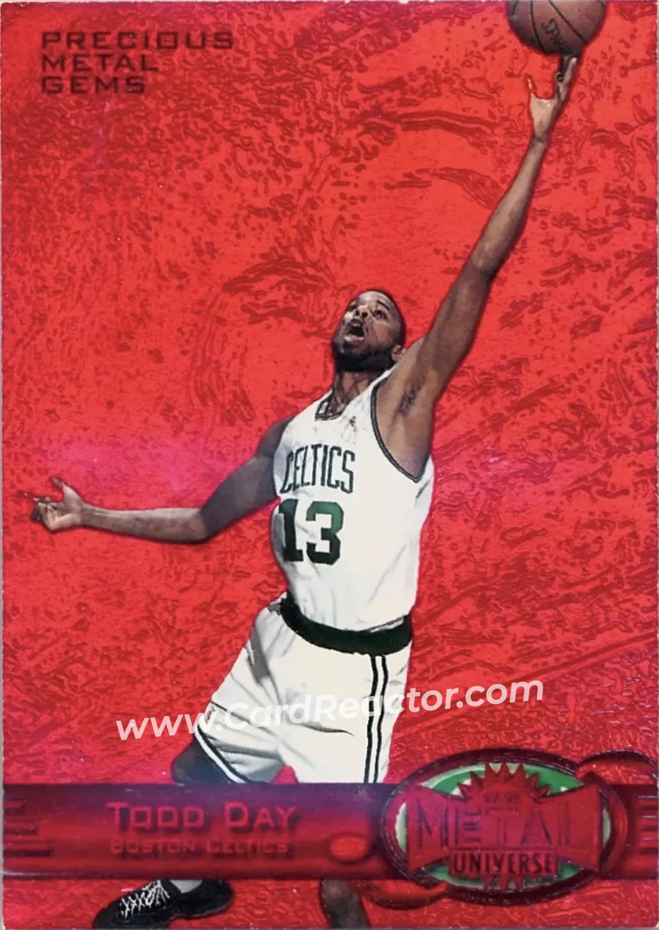 1997-98 Metal Universe - Precious Metal Gems Red #75 PMG - Todd Day - Boston Celtics - Front