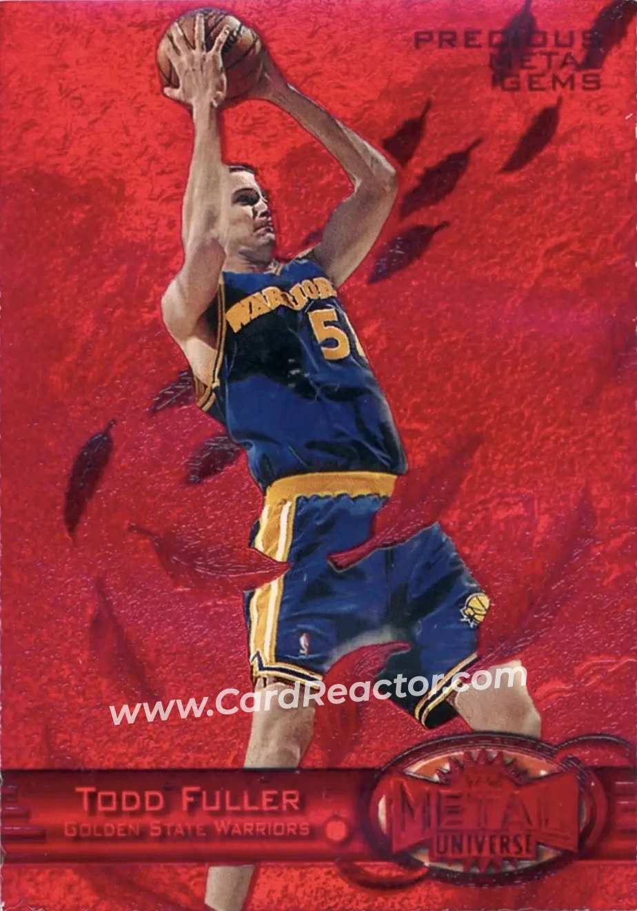1997-98 Metal Universe - Precious Metal Gems Red #76 PMG - Todd Fuller - Golden State Warriors - Front