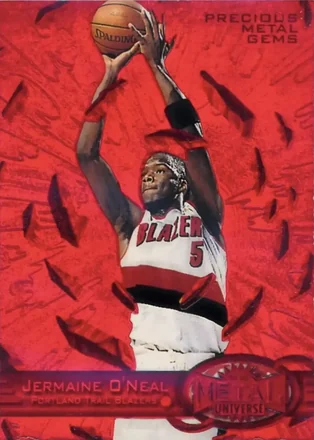 1997-98 Metal Universe - Precious Metal Gems Red #77 PMG - Jermaine O'Neal - Indiana Pacers