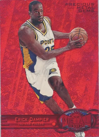 1997-98 Metal Universe - Precious Metal Gems Red #79 PMG - Erick Dampier - Indiana Pacers 1997-98 Metal Universe - Precious Metal Gems Red #79 PMG - Erick Dampier - Indiana Pacers
