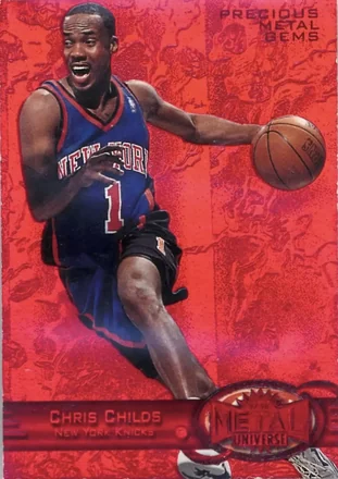 1997-98 Metal Universe - Precious Metal Gems Red #82 PMG - Chris Childs - New York Knicks