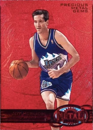 1997-98 Metal Universe - Precious Metal Gems Red #86 PMG - Jeff Hornacek - Utah Jazz