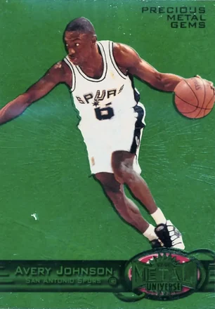 1997-98 Metal Universe - Precious Metal Gems Emerald #5 PMG - Avery Johnson - San Antonio Spurs