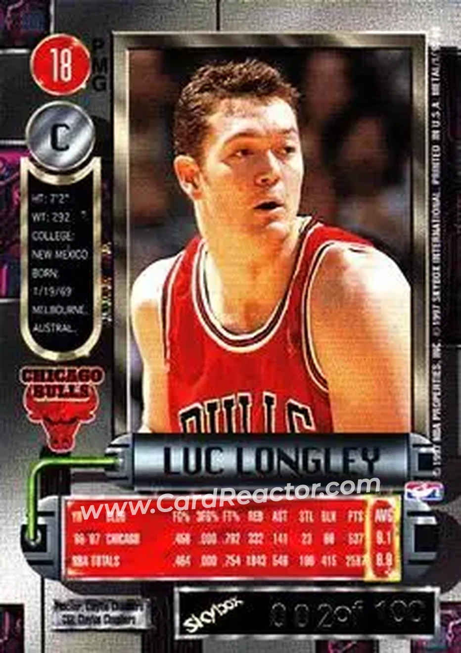 Back of Luc Longley