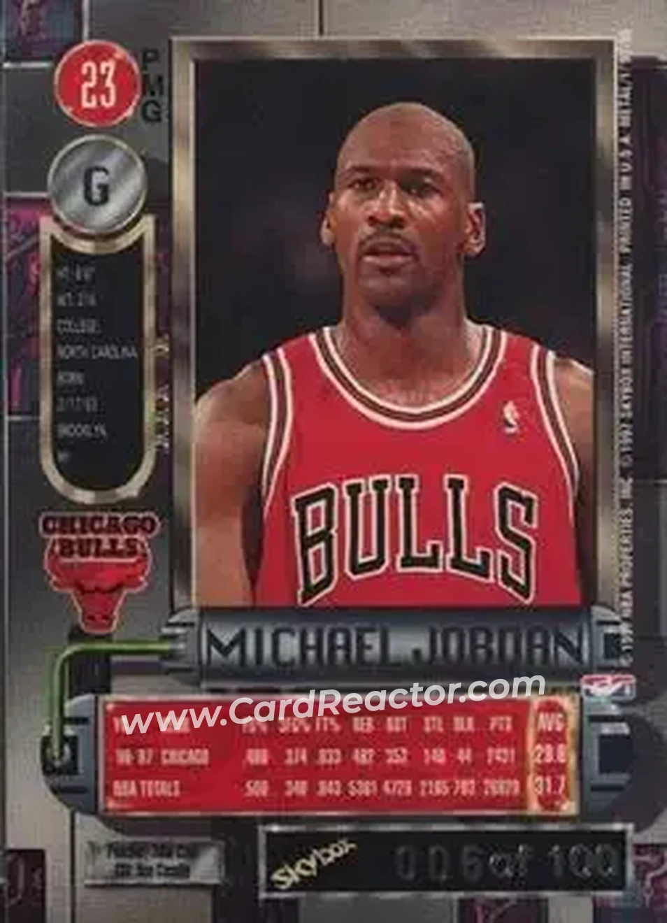 Back of Michael Jordan