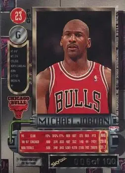 1997-98 Metal Universe - Precious Metal Gems Emerald #23 PMG - Michael Jordan - Chicago Bulls - Back