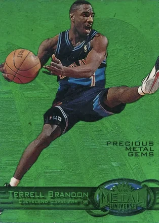 1997-98 Metal Universe - Precious Metal Gems Emerald #25 PMG - Terrell Brandon - Cleveland Cavaliers
