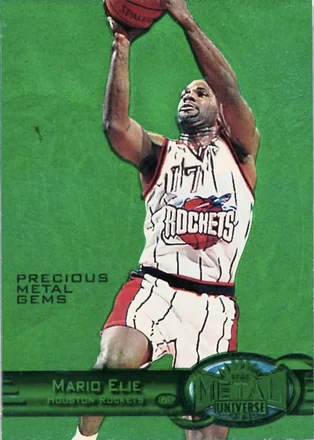 1997-98 Metal Universe - Precious Metal Gems Emerald #32 PMG - Mario Elie - Houston Rockets