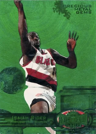 1997-98 Metal Universe - Precious Metal Gems Emerald #36 PMG - Isaiah Rider - Portland Trail Blazers