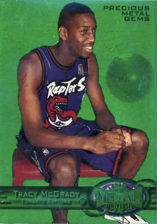 1997-98 Metal Universe - Precious Metal Gems Emerald #42 PMG - Tracy McGrady - Toronto Raptors