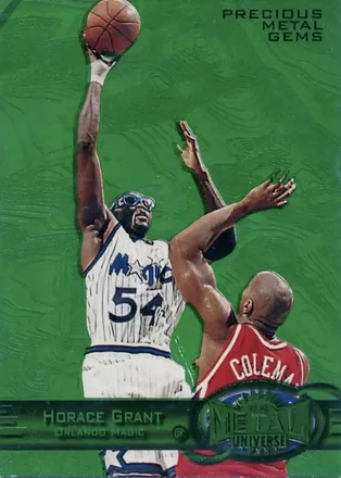 1997-98 Metal Universe - Precious Metal Gems Emerald #57 PMG - Horace Grant - Orlando Magic 1997-98 Metal Universe - Precious Metal Gems Emerald #57 PMG - Horace Grant - Orlando Magic
