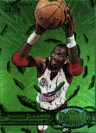 1997-98 Metal Universe #59 PMG Precious Metal Gems Emerald Hakeem Olajuwon