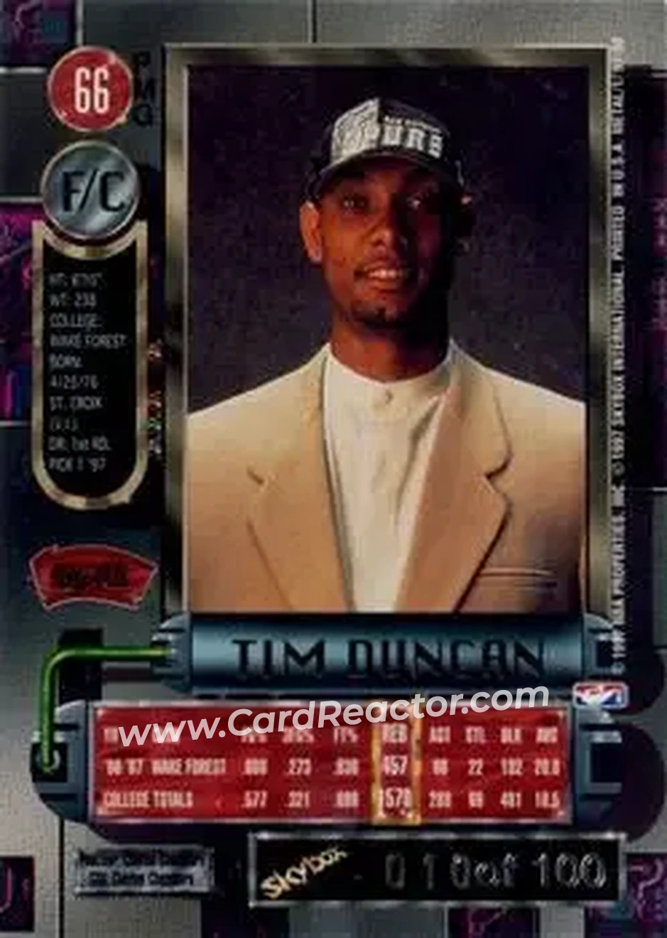 Back of Tim Duncan