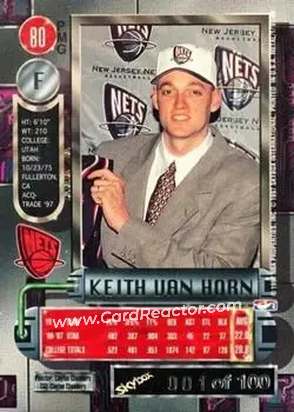Back of Keith Van Horn