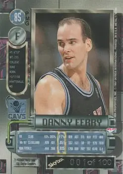1997-98 Metal Universe - Precious Metal Gems Emerald #85 PMG - Danny Ferry - Cleveland Cavaliers - Back