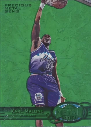 1997-98 Metal Universe - Precious Metal Gems Emerald #97 PMG - Karl Malone - Utah Jazz