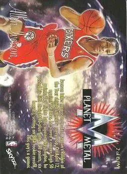 1997-98 Metal Universe - Planet Metal #2 PM - Allen Iverson - Philadelphia 76ers - Back