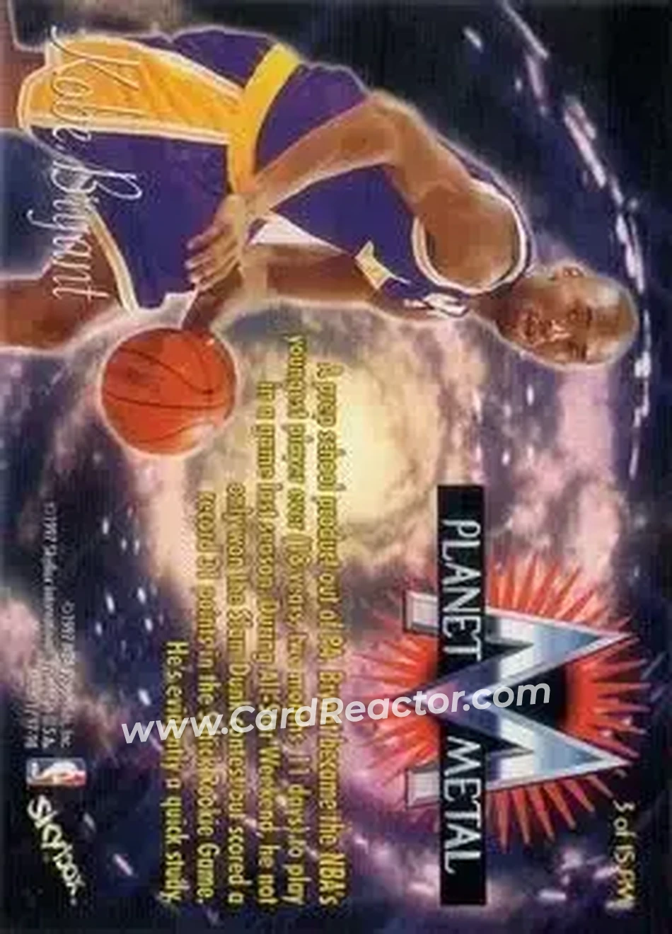 Back of Kobe Bryant