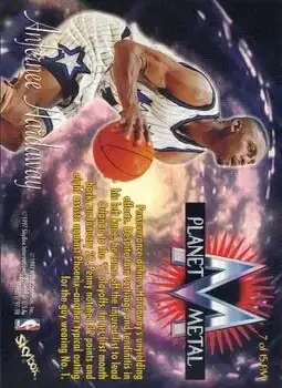 1997-98 Metal Universe - Planet Metal #7 PM - Anfernee Hardaway - Orlando Magic - Back
