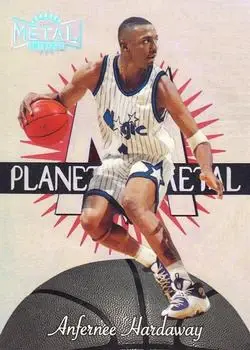 1997-98 Metal Universe - Planet Metal #7 PM - Anfernee Hardaway - Orlando Magic - Front