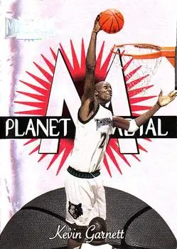 1997-98 Metal Universe - Planet Metal #8 PM - Kevin Garnett - Minnesota Timberwolves - Front