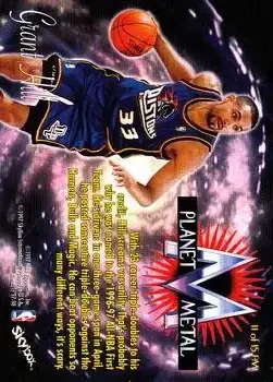 1997-98 Metal Universe - Planet Metal #11 PM - Grant Hill - Detroit Pistons - Back
