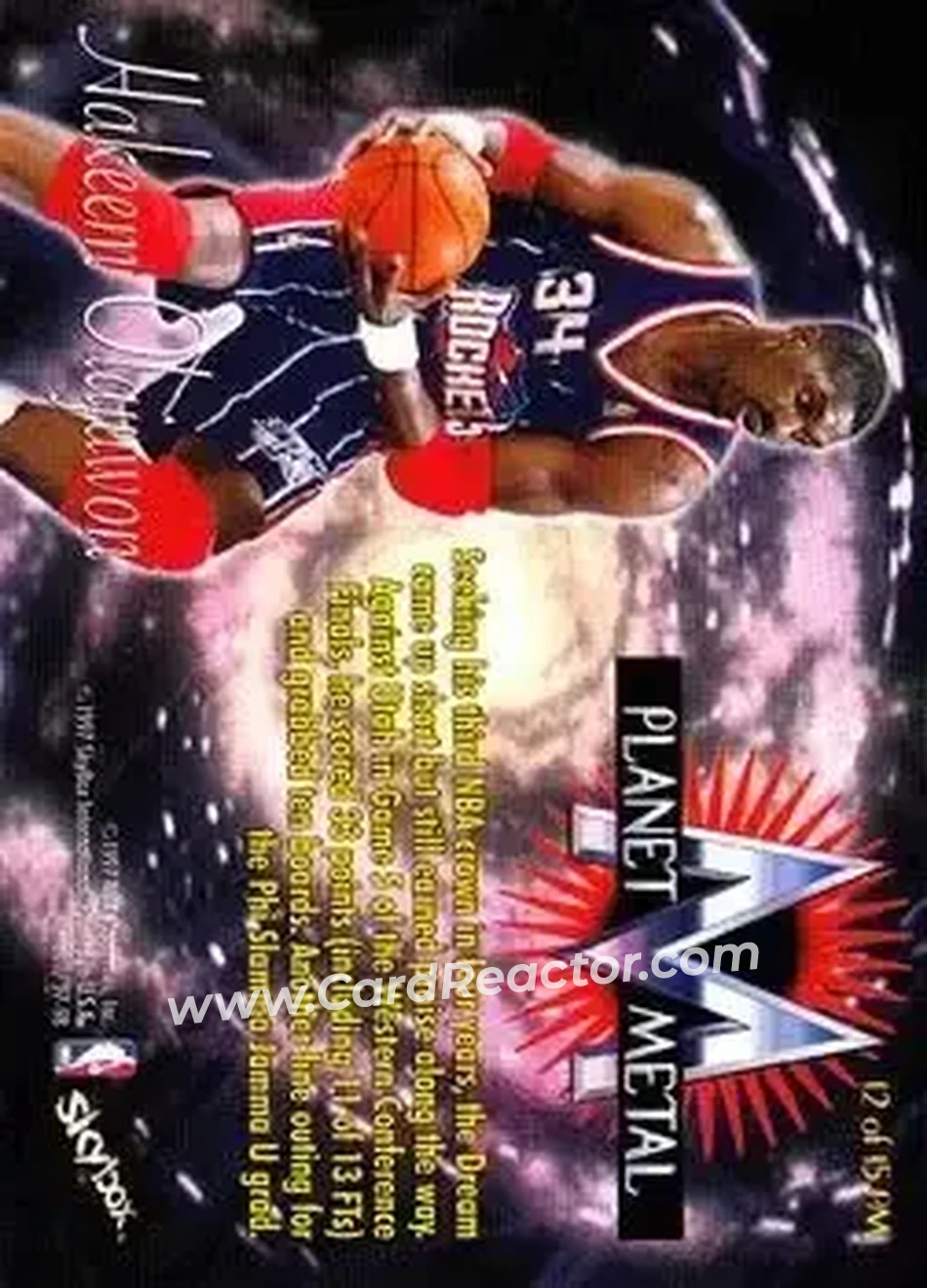 Back of Hakeem Olajuwon