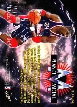 1997-98 Metal Universe - Planet Metal #12 PM - Hakeem Olajuwon - Houston Rockets - Back