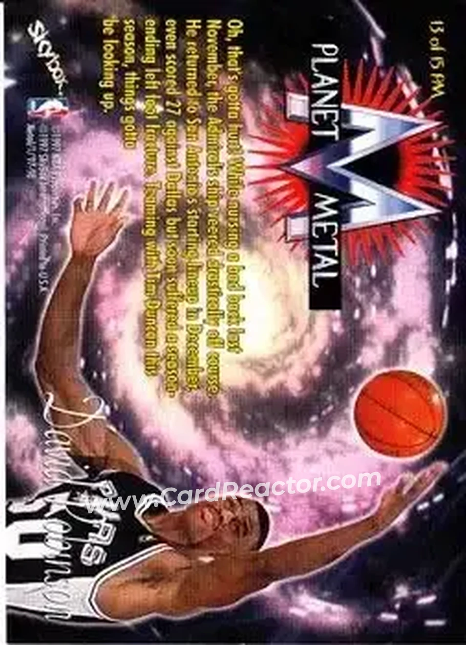 Back of David Robinson