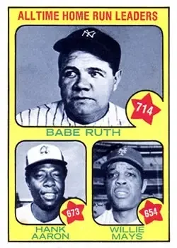 Front of Hank Aaron & Willie Mays & Babe Ruth
