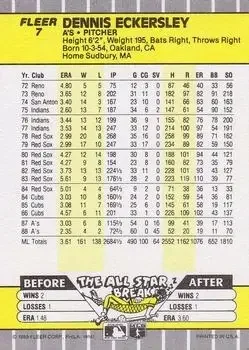 Back of Dennis Eckersley