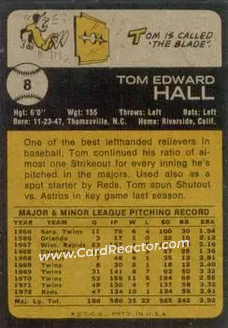 Back of Tom Hall