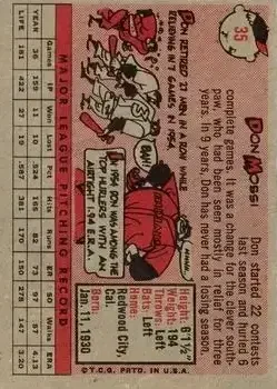Back of Don Mossi