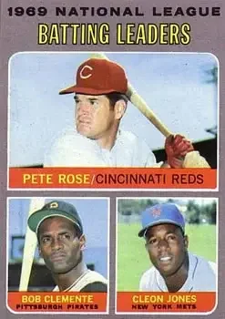 Front of Bob Clemente & Cleon Jones & Pete Rose