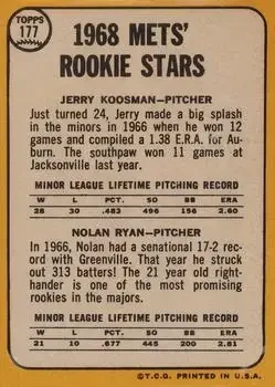 Back of Jerry Koosman & Nolan Ryan