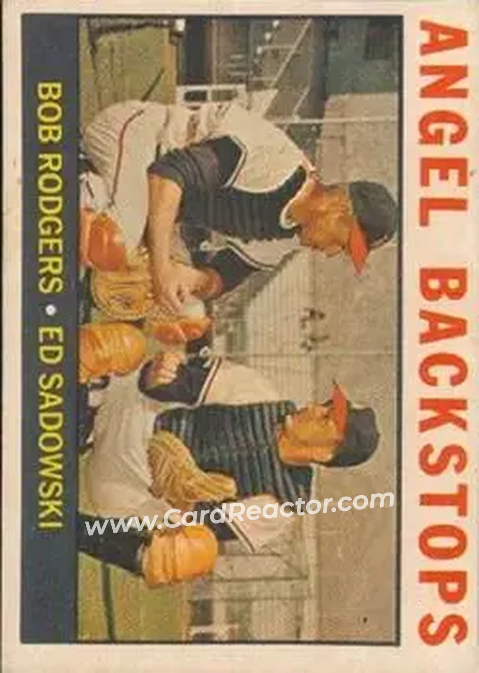1964 Topps Venezuelan #61 - Angel Backstops (Bob Rodgers - Ed Sadowski) CPC - Los Angeles Angels - Los Angeles Angels - Back 1964 Topps Venezuelan #61 - Angel Backstops (Bob Rodgers - Ed Sadowski) CPC - Los Angeles Angels - Los Angeles Angels - Back