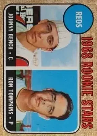 1968 Topps #247 Johnny Bench & Ron Tompkins